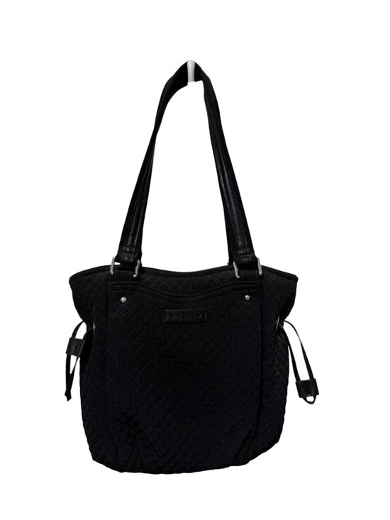 Vera Bradley Handbags - Vera Bradley Microfiber Polyester Black Mini Glenna Satchel Shoulter Bag Purse